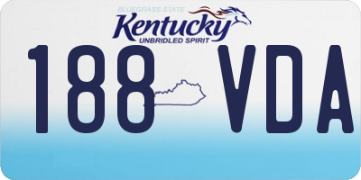 KY license plate 188VDA