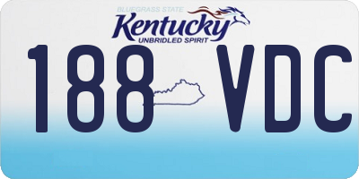KY license plate 188VDC