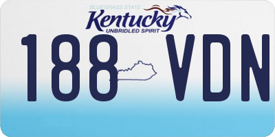 KY license plate 188VDN