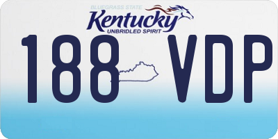KY license plate 188VDP