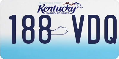 KY license plate 188VDQ