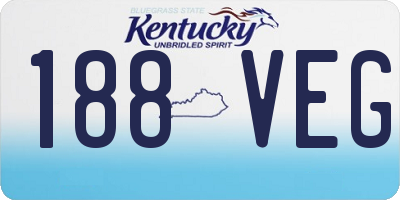 KY license plate 188VEG