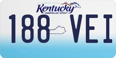 KY license plate 188VEI