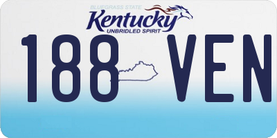 KY license plate 188VEN