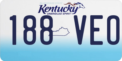 KY license plate 188VEO