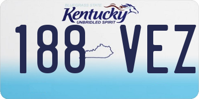 KY license plate 188VEZ