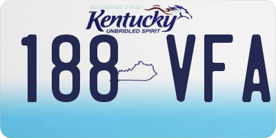 KY license plate 188VFA