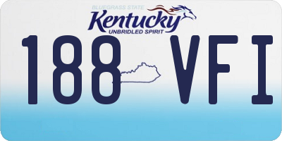 KY license plate 188VFI