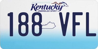KY license plate 188VFL