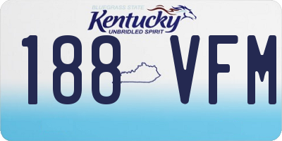 KY license plate 188VFM