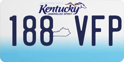 KY license plate 188VFP