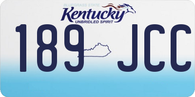 KY license plate 189JCC