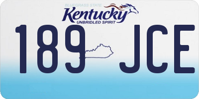 KY license plate 189JCE