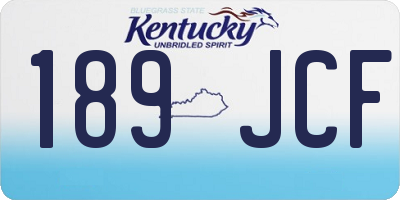 KY license plate 189JCF