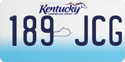 KY license plate 189JCG