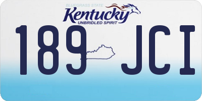 KY license plate 189JCI