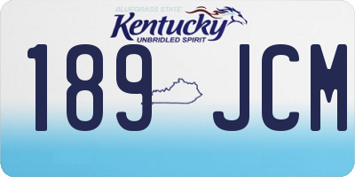 KY license plate 189JCM