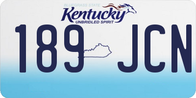 KY license plate 189JCN