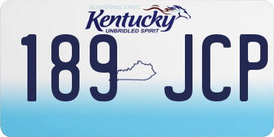 KY license plate 189JCP