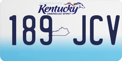 KY license plate 189JCV