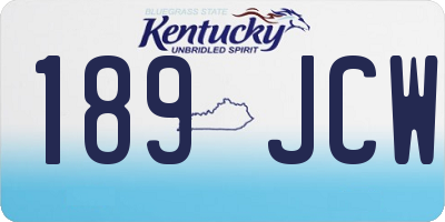 KY license plate 189JCW