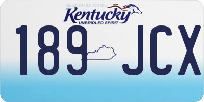 KY license plate 189JCX