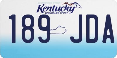 KY license plate 189JDA