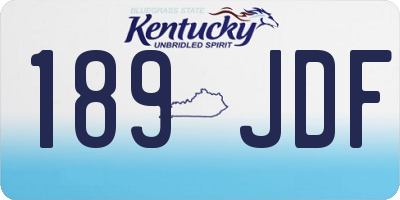 KY license plate 189JDF