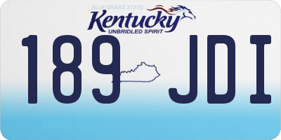 KY license plate 189JDI