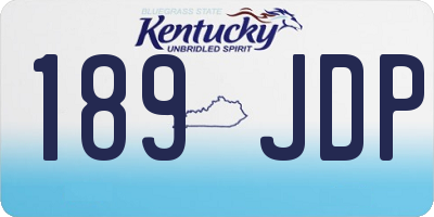KY license plate 189JDP