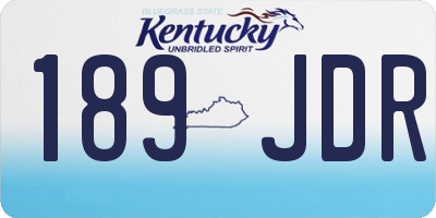 KY license plate 189JDR