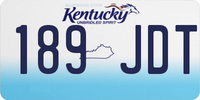 KY license plate 189JDT