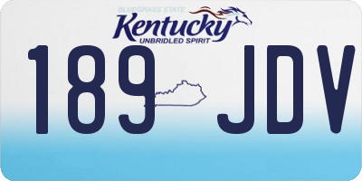 KY license plate 189JDV