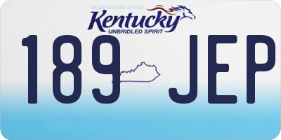 KY license plate 189JEP