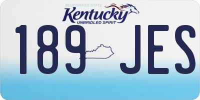 KY license plate 189JES