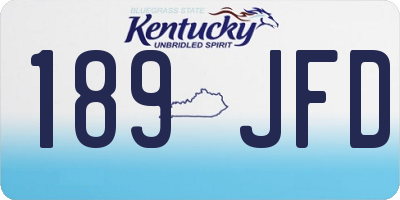 KY license plate 189JFD