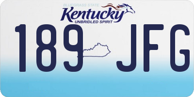 KY license plate 189JFG