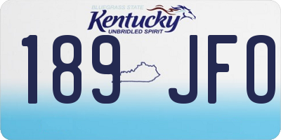 KY license plate 189JFO