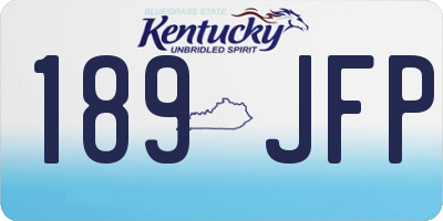 KY license plate 189JFP