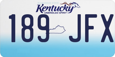 KY license plate 189JFX