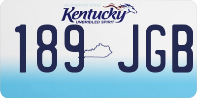 KY license plate 189JGB
