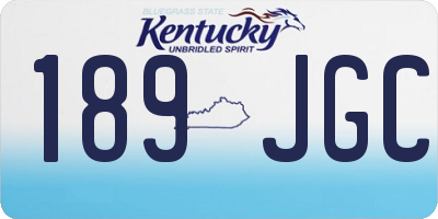 KY license plate 189JGC