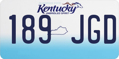 KY license plate 189JGD