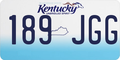 KY license plate 189JGG