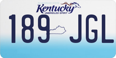 KY license plate 189JGL