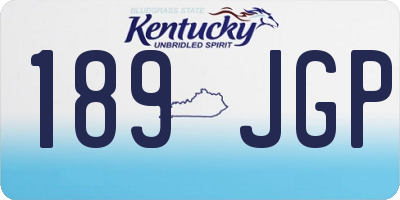 KY license plate 189JGP