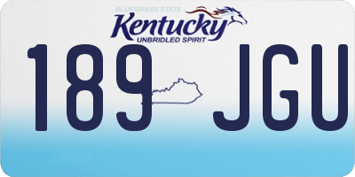 KY license plate 189JGU