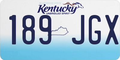 KY license plate 189JGX