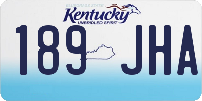 KY license plate 189JHA