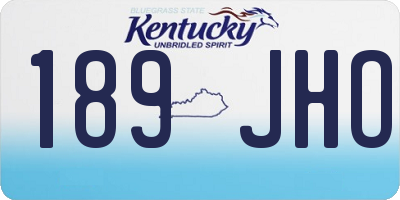 KY license plate 189JHO
